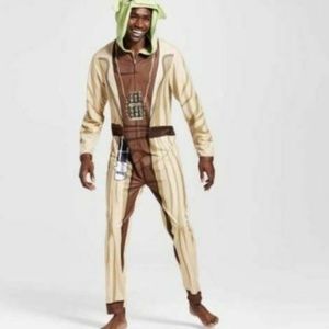 Star Wars Yoda Hooded Union suit Pajamas Small